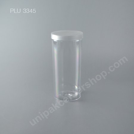 กระบอก แข็งใส 800 ml + ฝาขาว (Cylinder Hard Plastic Case) NO.0793