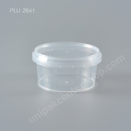 กล่อง Safety Seal ทรงแบน PP + ฝาใส (160 ml)
