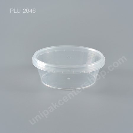กล่อง Safety Seal ทรงแบน PP + ฝาใส (300 ml)