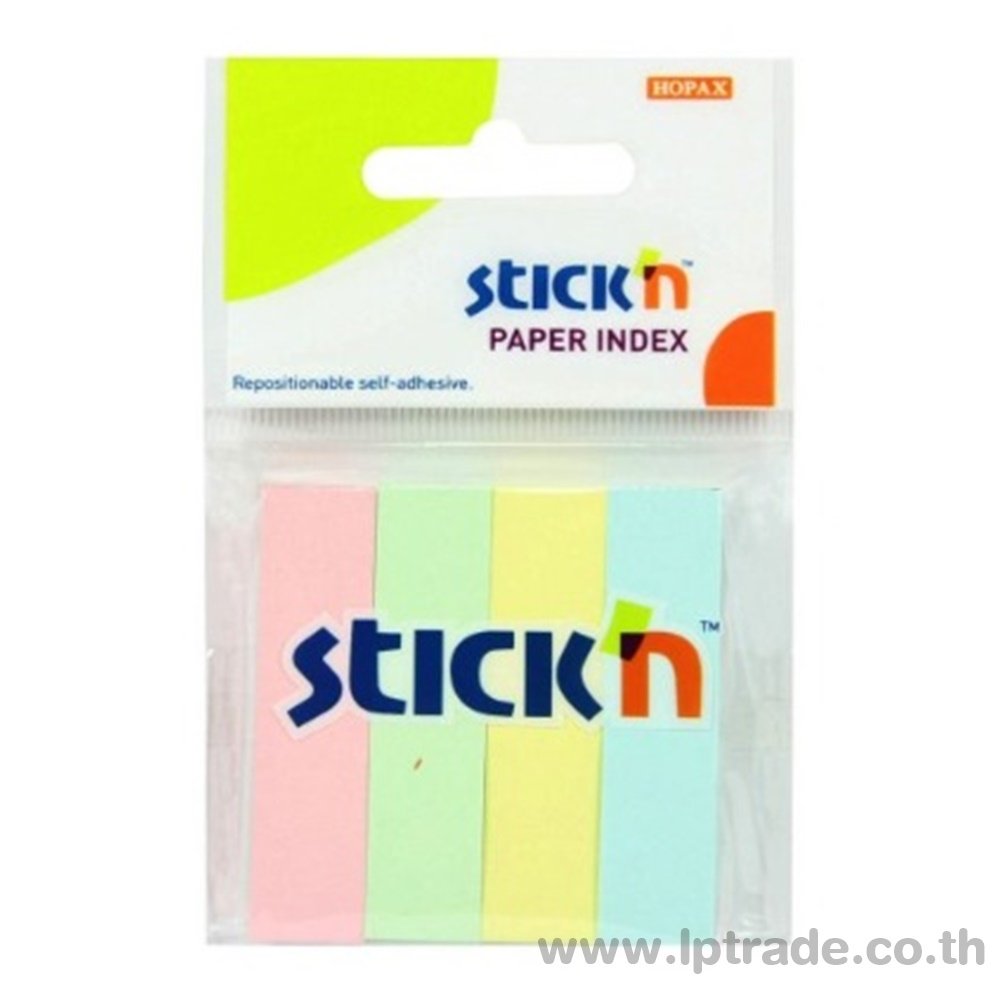 กระดาษโน้ตอินเด็กซ์ Stick N  21016P 1.2X5 ซม. คละสีพาสเทล (แพ็ค 4 สี)