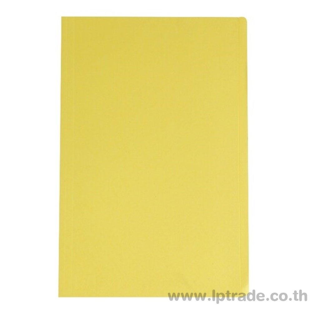 แฟ้มพับกระดาษ ใบโพธิ์ F4  สีเหลือง