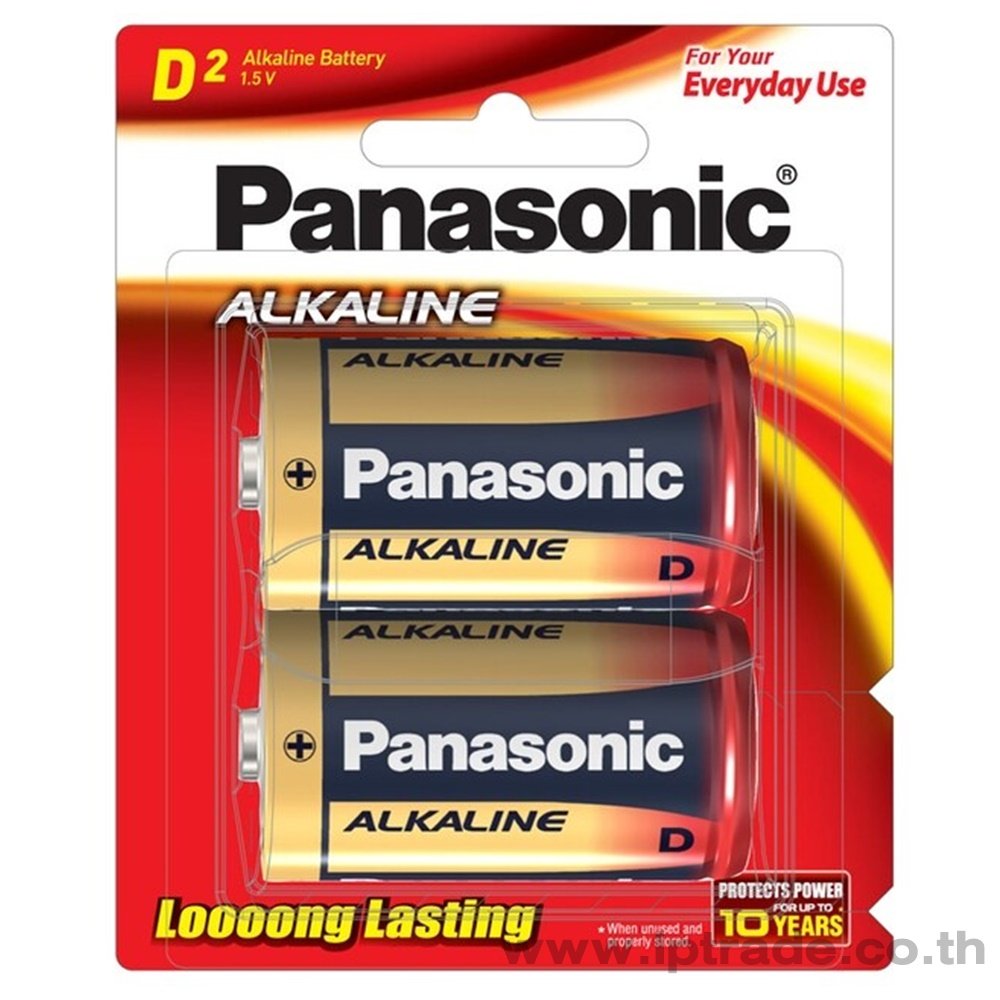 ถ่านอัลคาไลท์ Panasonic D (แพ็ค 2 ก้อน)