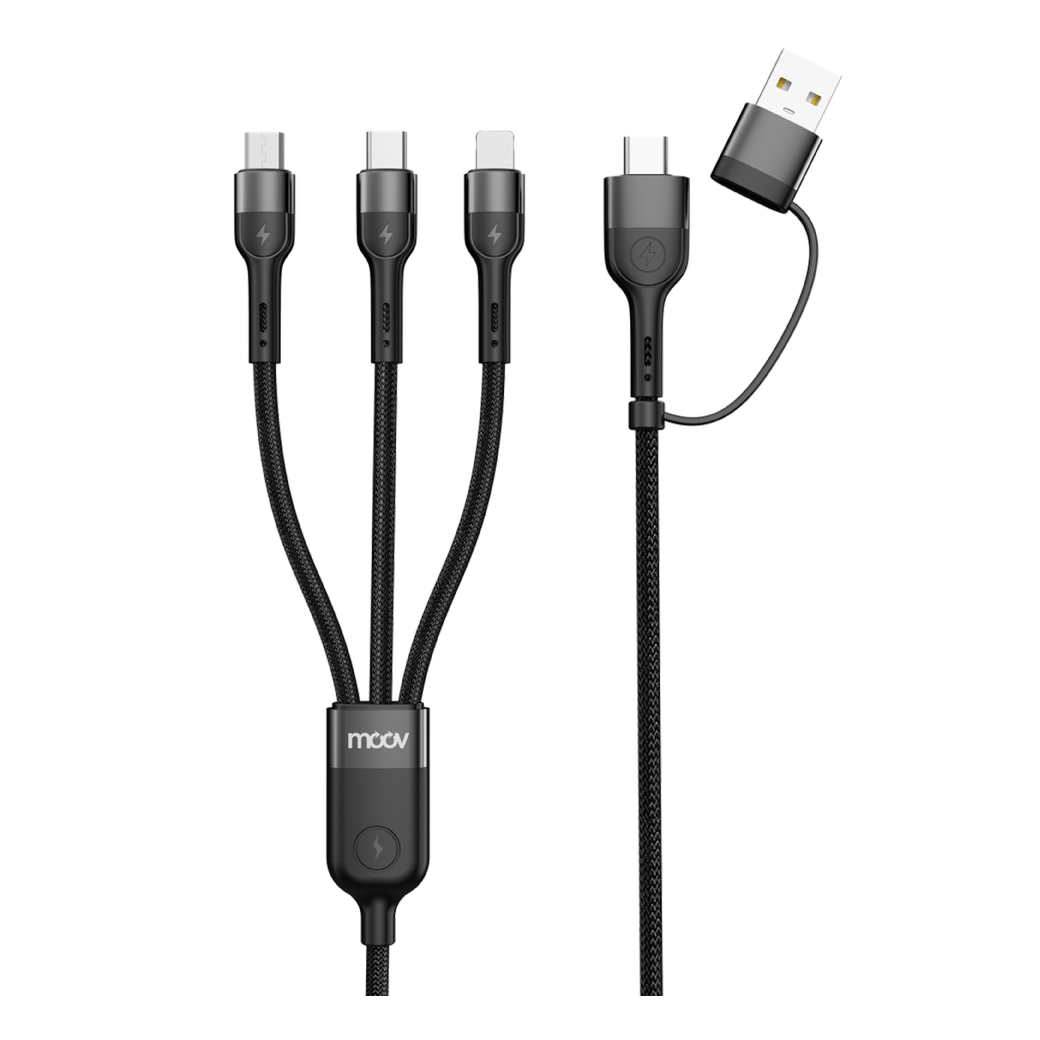 Moov CB04 สายชาร์จมือถือ ชาร์จเร็วสูงสุด 60W  5 in 1