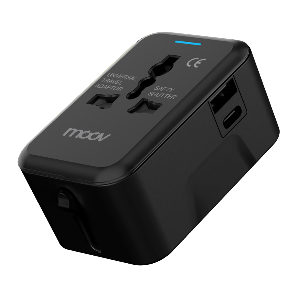 MOOV TA01 หัวแปลงปลั๊กไฟ TRAVEL ADAPTER 3 OUTPUT 12W