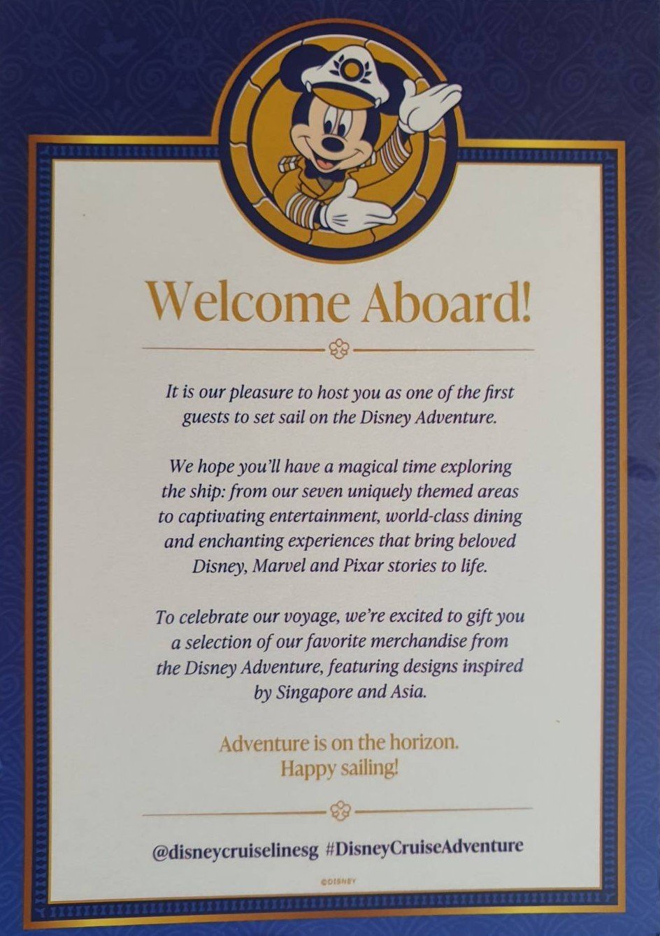 เอกสาร Preview Sailing Disney Adventure อารมณ์ดีทัวร์