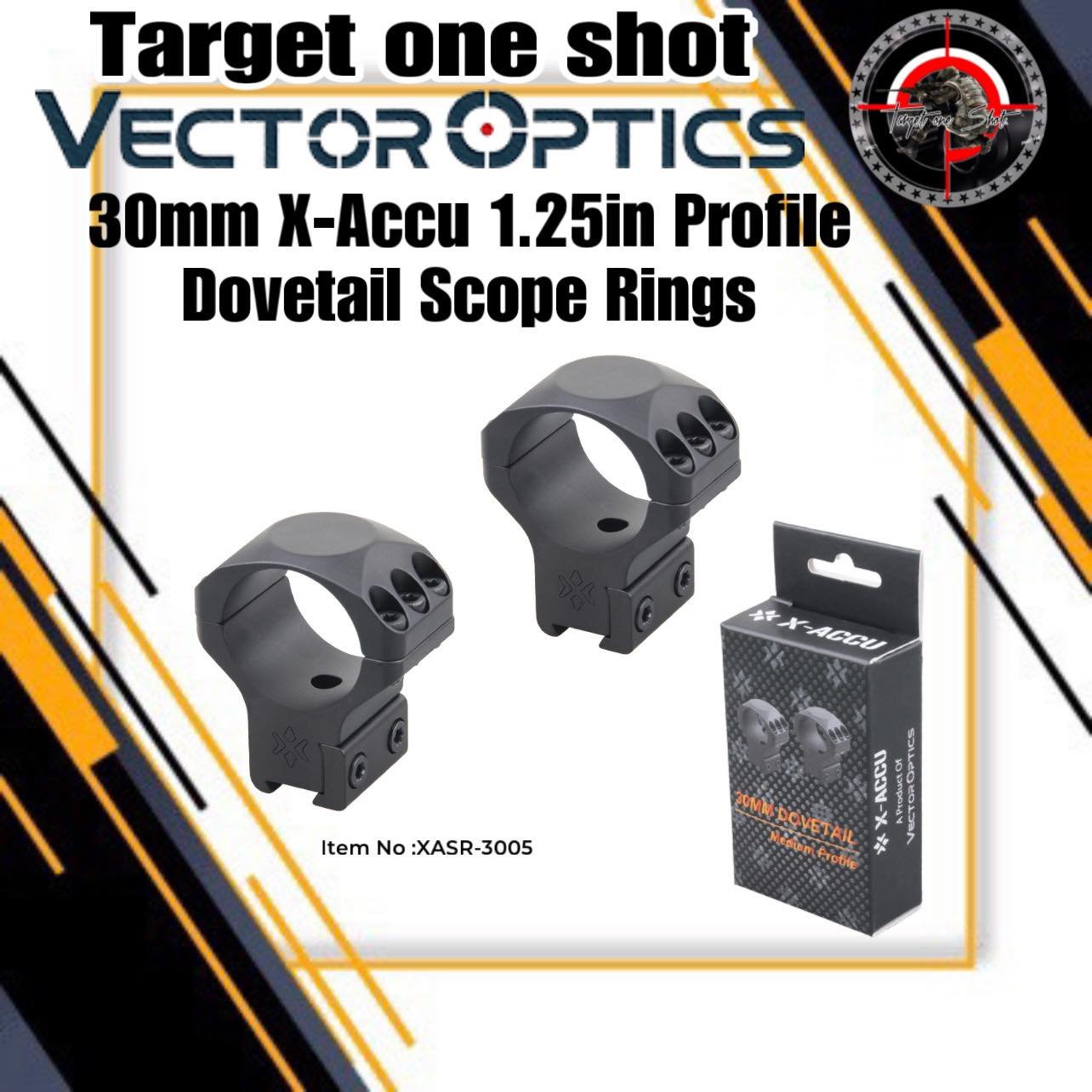 VECTOR OPTICS 30mm X-Accu 1.25in Profile Dovetail Scope Rings