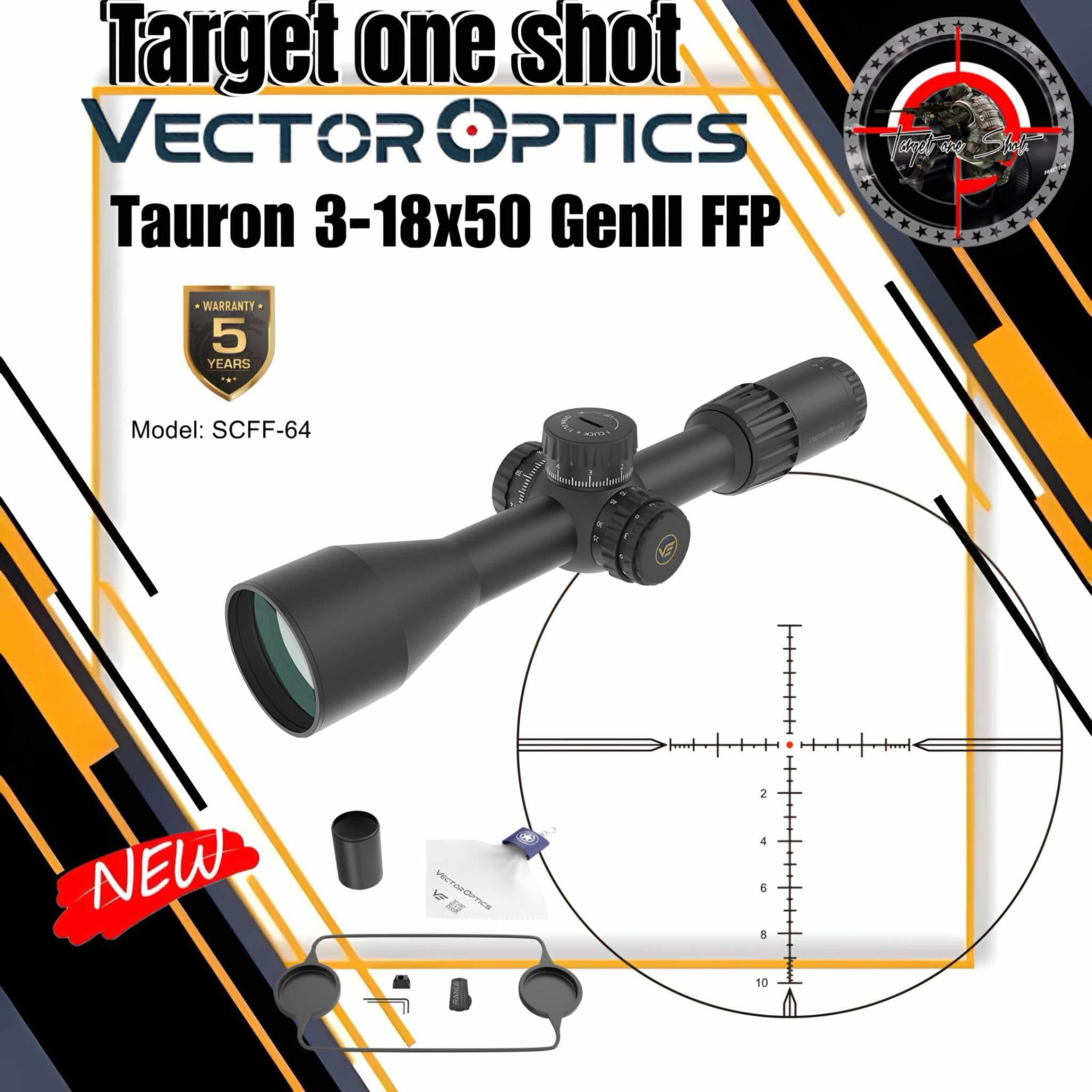 Vector optics Tauron 3-18x50 GenII Rifle Scope (taurus)
