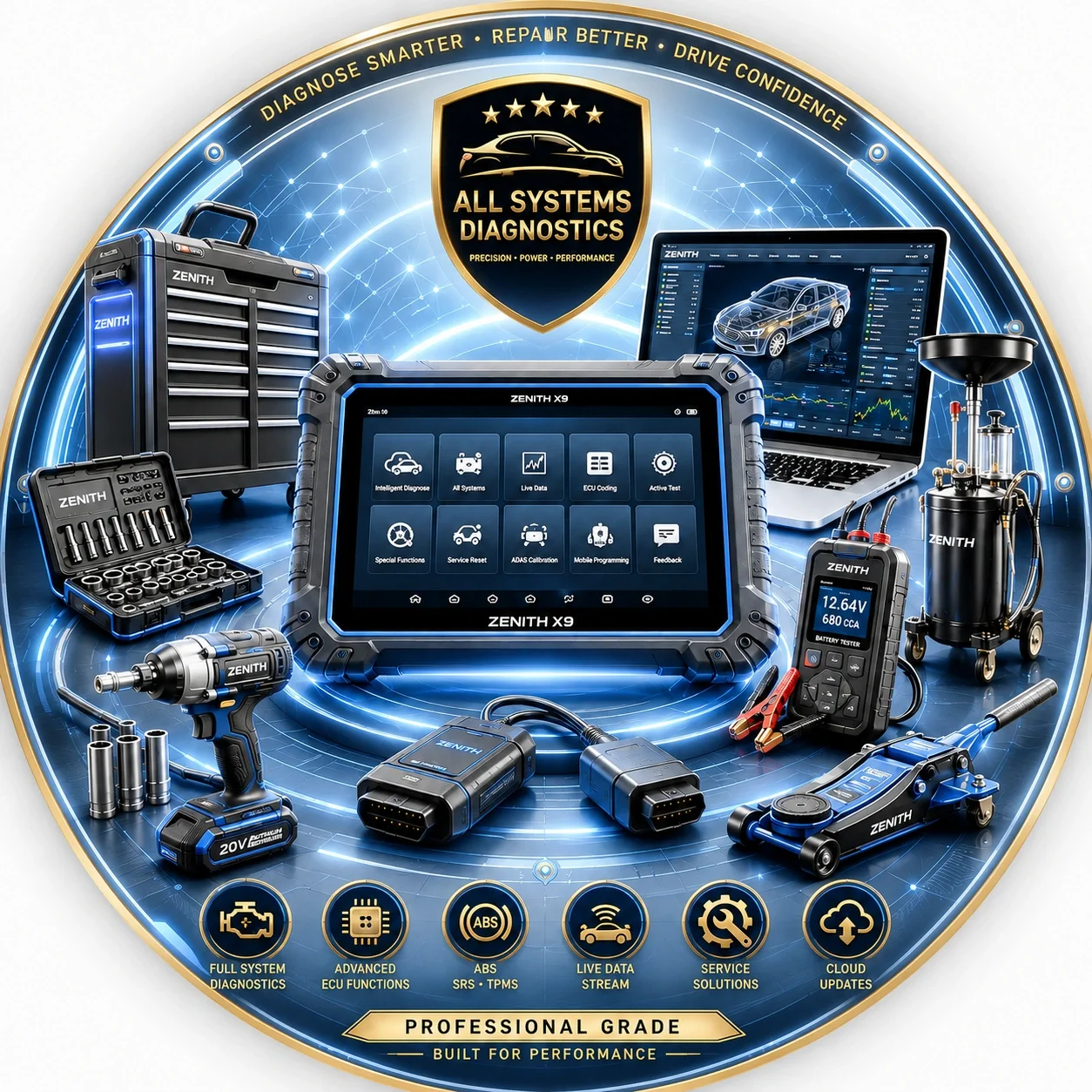 9.	เครื่องวิเคราะห์รถยนต์แบบ PC Based สำหรับช่างและศูนย์บริการมืออาชีพ