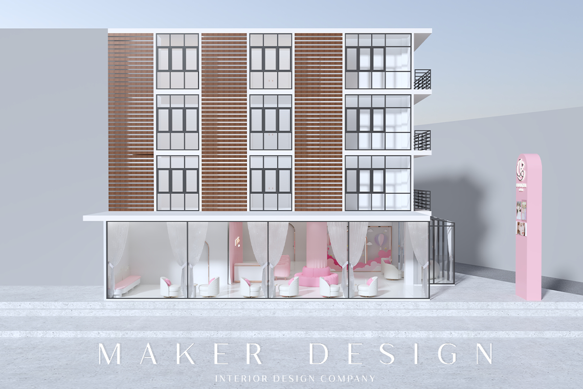 Maker Design | D-15 ออกแบบตกแต่งภายใน clinic deluna สาขาพัทยากลาง