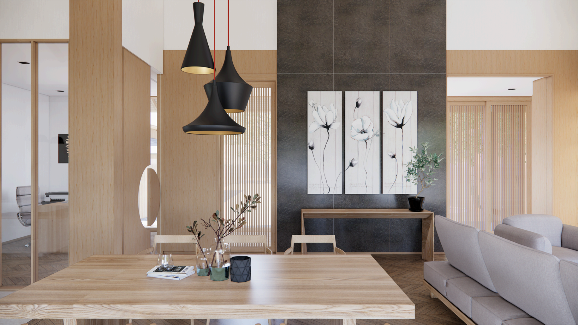 Dining Room - Profile Design Studio co.,ltd. โปรไฟล์ ดีไซน์ สตูดิโอ