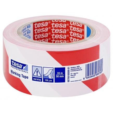 TESA 60760 Floor Marking Tape (Red / White Size 2" X 33M)