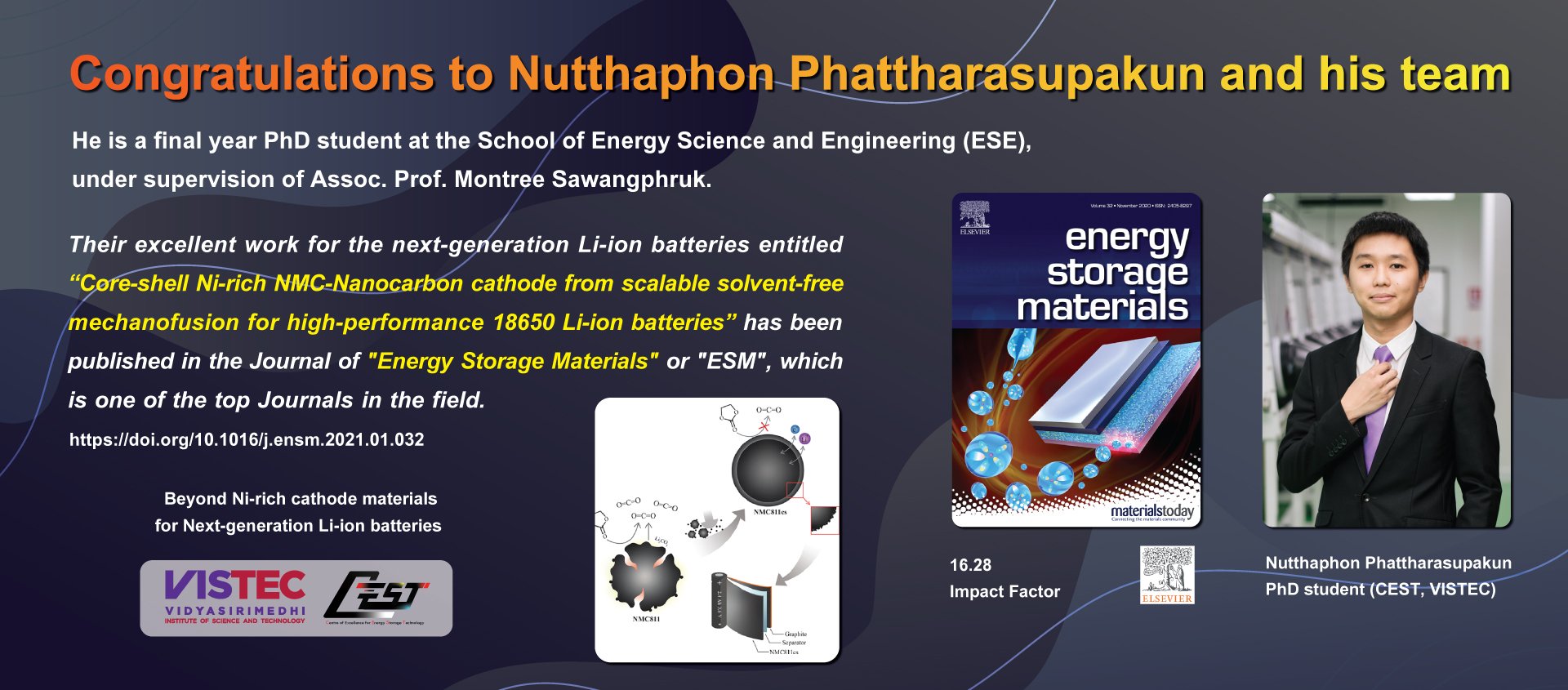 !! Congratulations !! to  Nutthaphon Phattharasupakun and his team