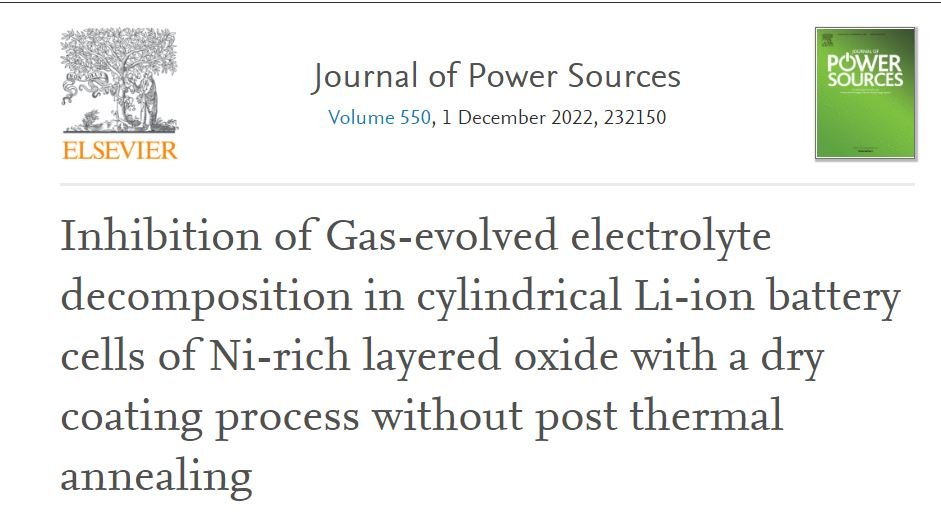 Inhibition of Gas-evolved electrolyte decomposition in cylindrical Li-ion battery cells 