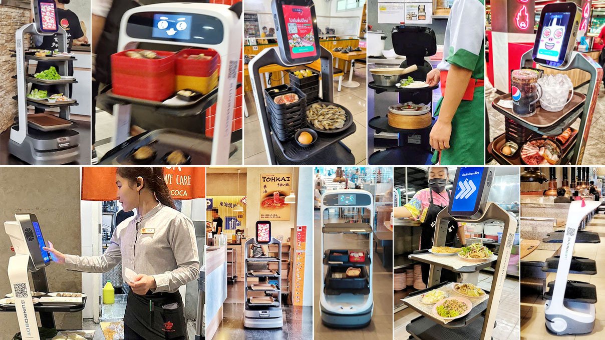 หุ่นยนต์เสิร์ฟอาหาร หุ่นยนต์เสิร์ฟอาหาร