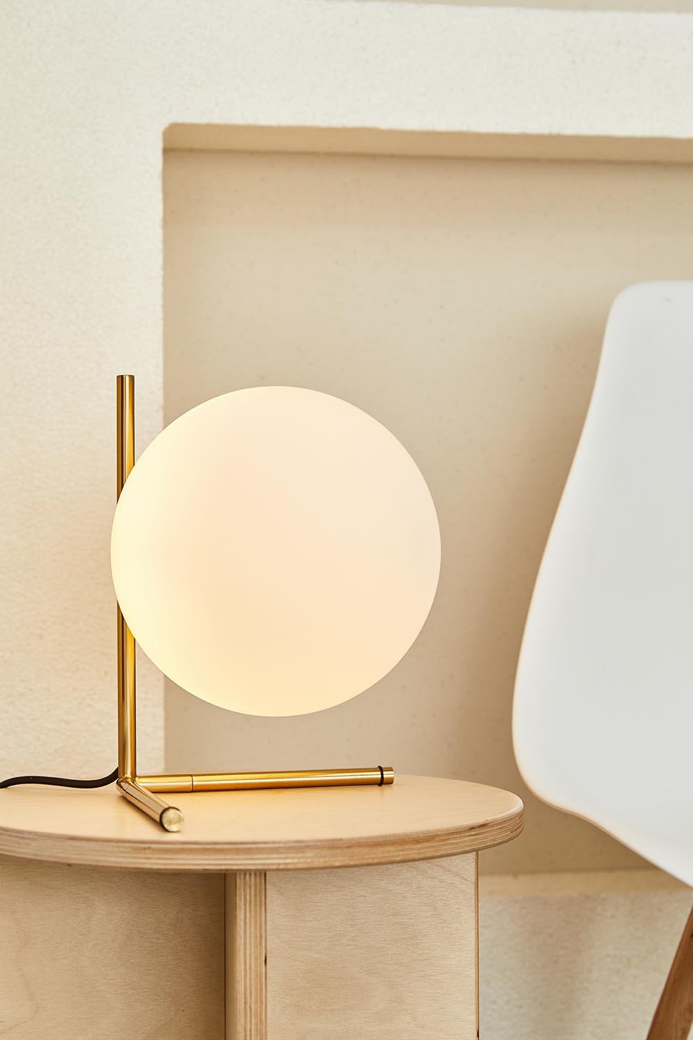 Modern Brass Ball Table Lamp