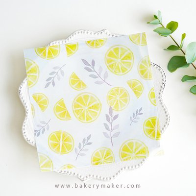 กระดาษห่ออาหารลายเลม่อน 20 แผ่น Lemon food wrapping paper