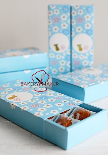 กล่อง  Rabbit Mooncake สีฟ้า