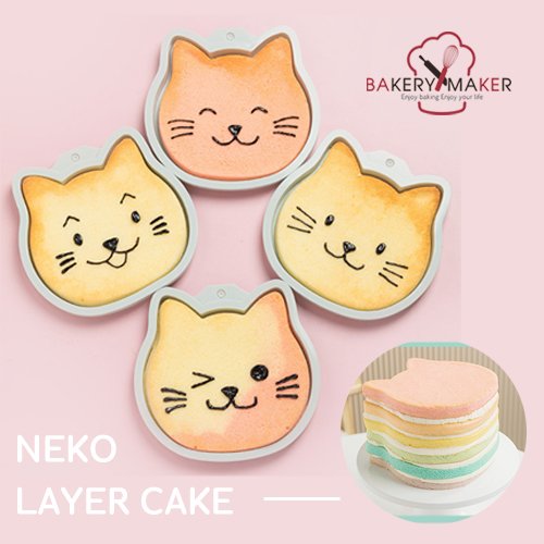 พิมพ์ซิลิโคนแมว Neko Layer Cake