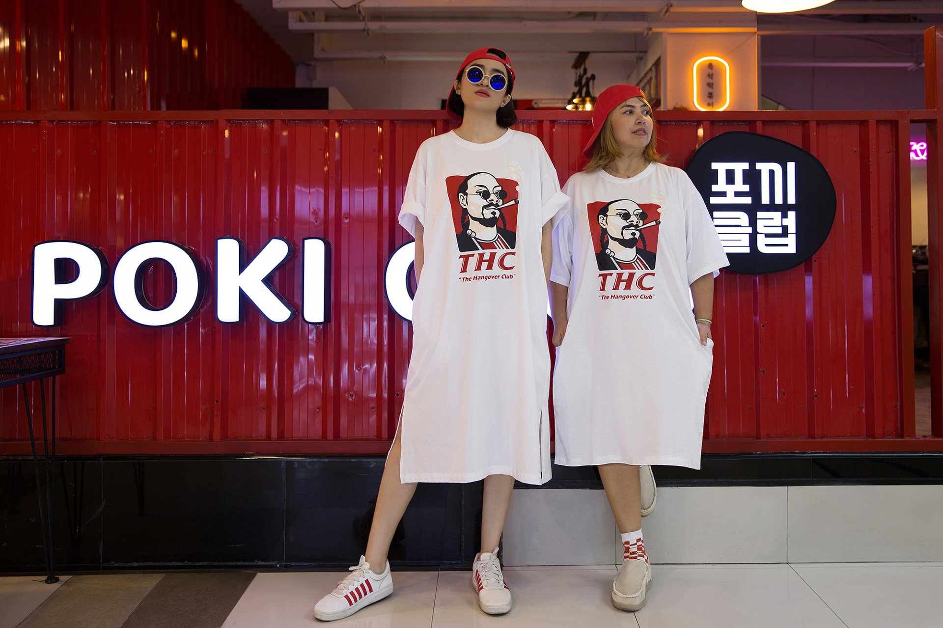 Oversized Dress เดรสผ้ายืดพรีเมี่ยมลายสกรีน 