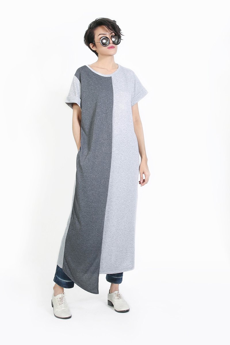  Basic 2Layers Dress (Grey) by WLS 