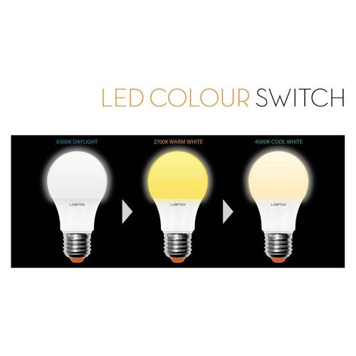 หลอด LED 3 สี LAMPTAN, หลอด LED สี 5W BioBulb, หลอดสลับสี LED Ball Colorful LAMPTAN