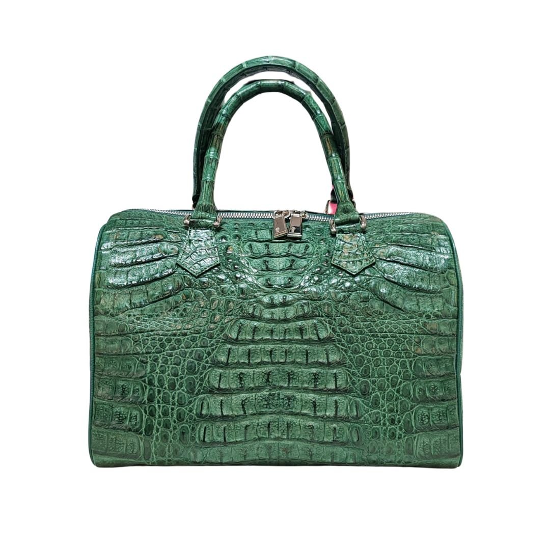 Stunning BLACK 1990's-2000's CROCODILE Skin Doctor Bag Style