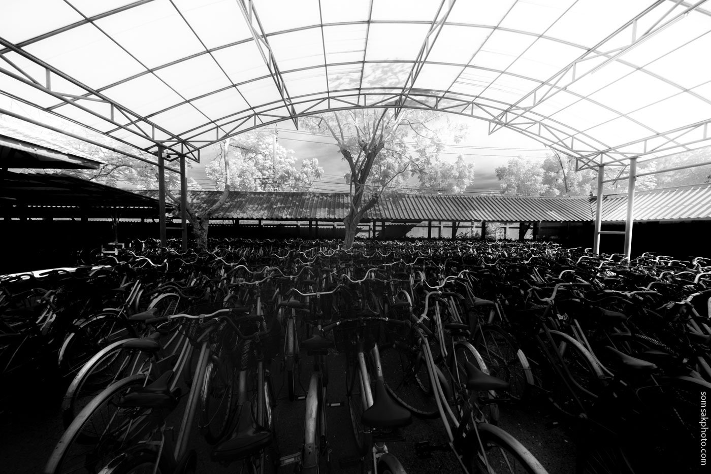 ชุม ชน จักรยาน  #infrared #blackandwhite #เมืองโบราณ