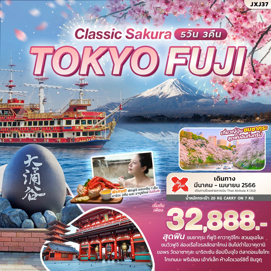 ทัวร์ญี่ปุ่น Classic Sakura Tokyo Fuji 5D3N