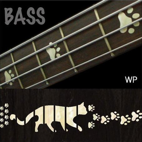 CATS FOOT PRINT (WP) Inlay Sticker for BASS
