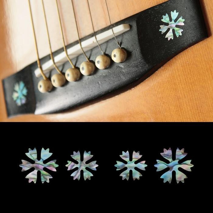 Guitar Bridge Inlay Sticker Snowflakes (AM) 4 pcs / set