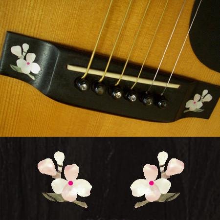 Guitar Bridge Inlay Sticker Floweret (WS) 2 pcs / set
