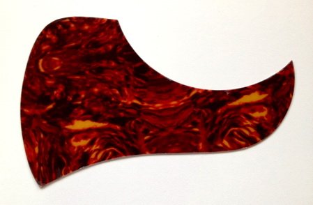 Brown Tortoise Shell Acoustic Pickguard, Axe style