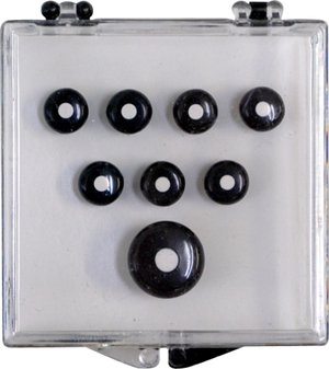 Martin Bridge pin & Endpin Set Black with white dot