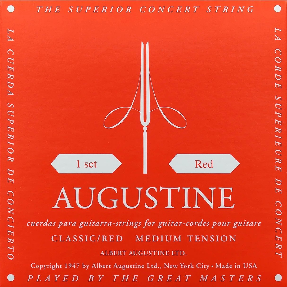 Augustine Nylon Strings Classic / Red, Medium Tension