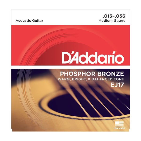 D'Addario EJ17 Phosphor Bronze Acoustic Light 13-56