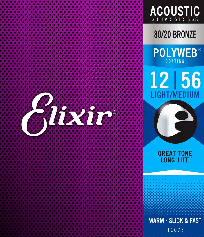 Elixir 80/20 Bronze Polyweb Anti-rust Light-Medium 12-56