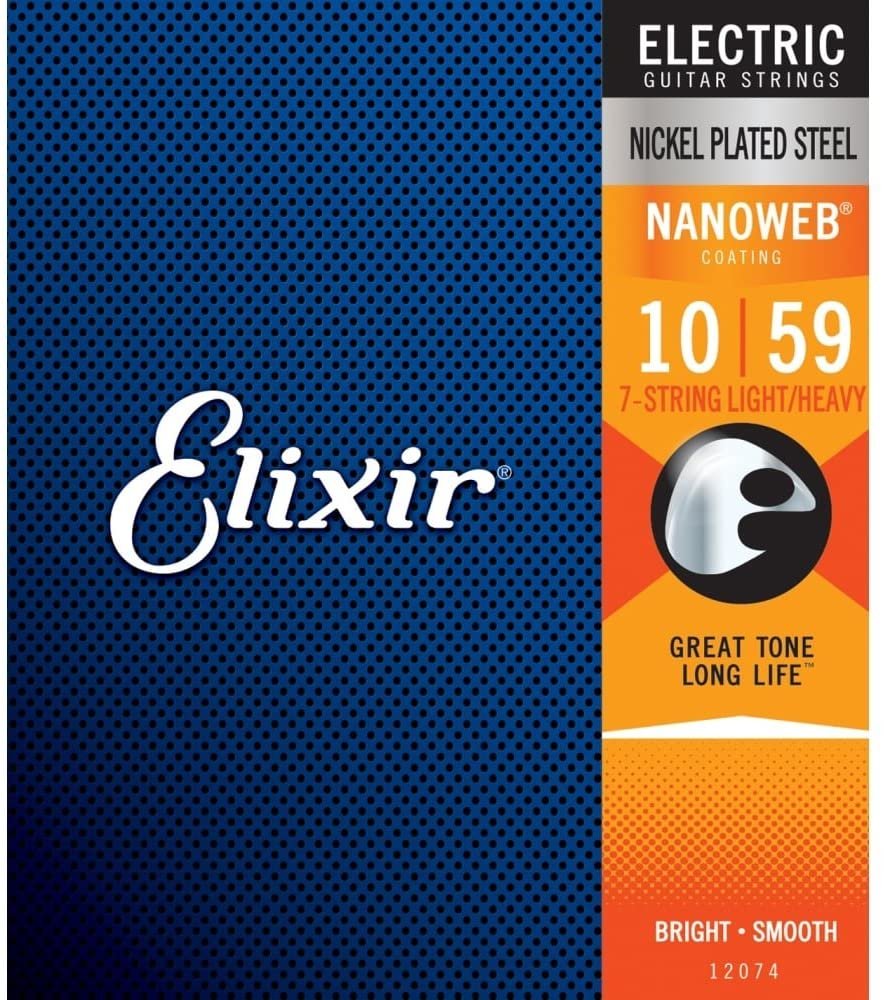 Elixir Electric 7-Sring Nanoweb Light / Heavy 10-59