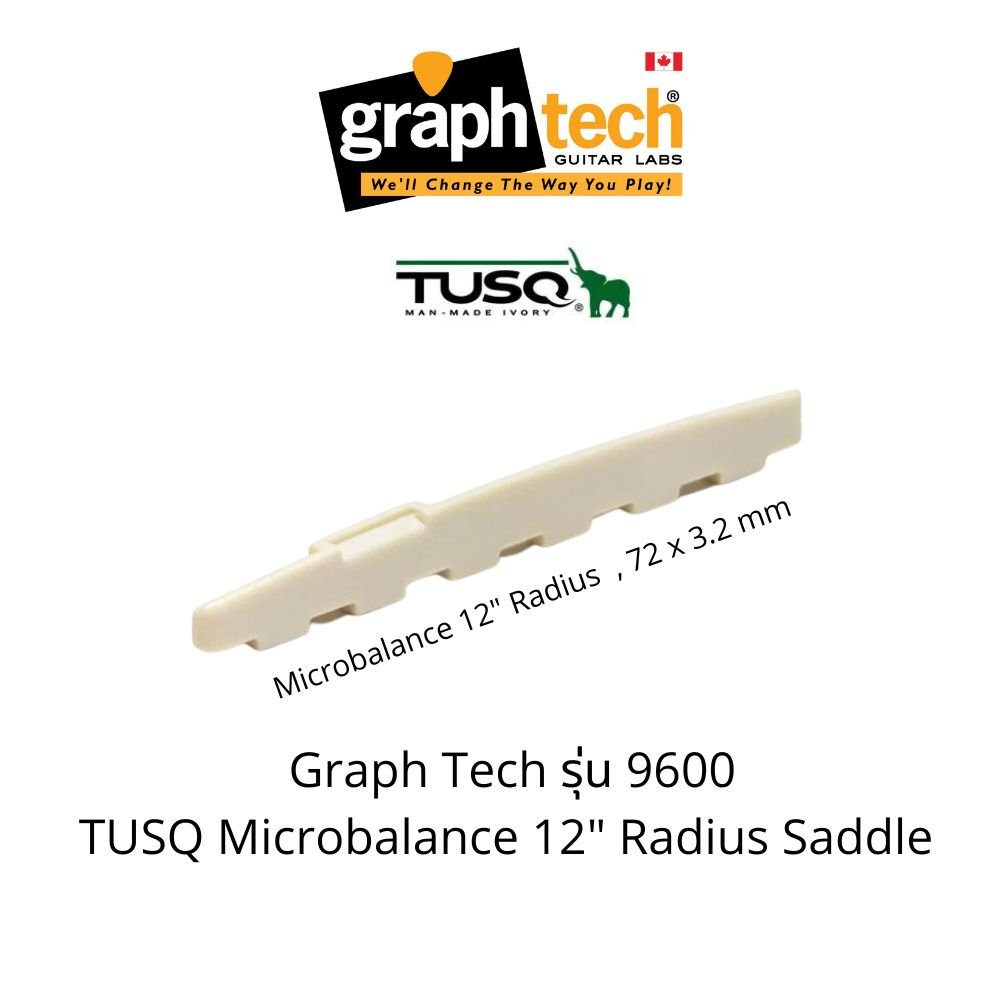 TUSQ Microbalance Saddle PQ-9600 Compensated for 12" radius Acoustic Guitar