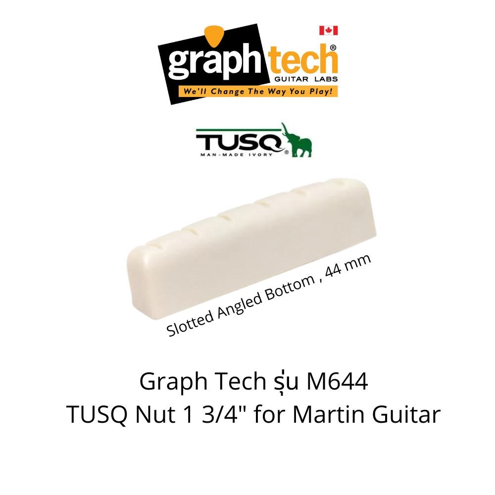 TUSQ Nut PQ-M644 Slotted Angled Bottom 1 3/4" , 44 mm. for Martin Guitar