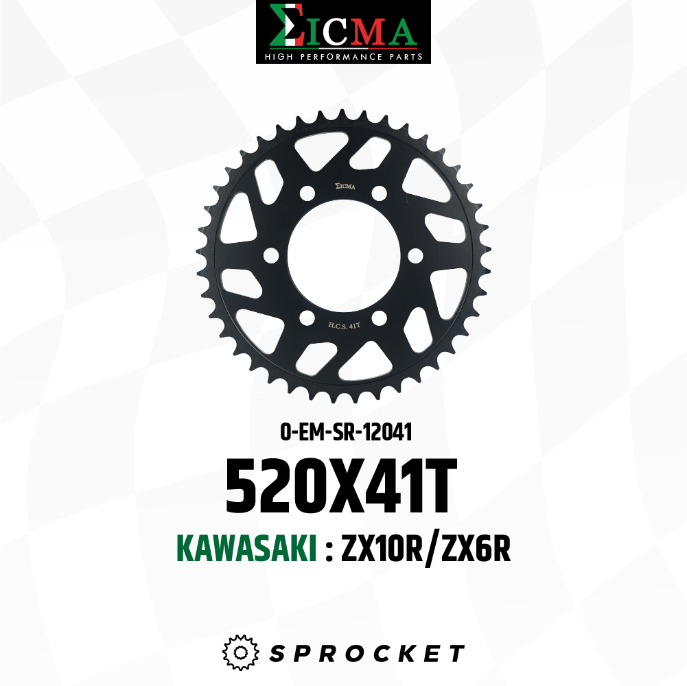 Rear Sprocket EICMA 520X41T For KAWASAKI ZX10R/ZX6R