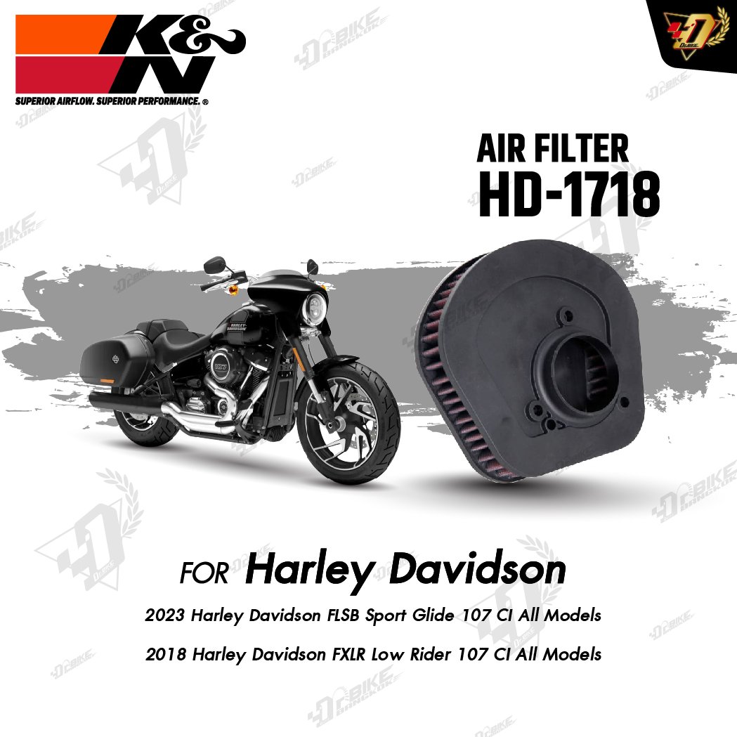 Air Filter K&N HD-1718 สำหรับ HD SPORT GLIDE 107