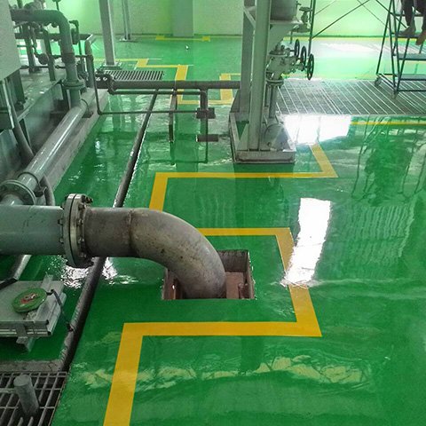 บริษัท อินเตอร์เชน ทาวเวอร์ จำกัด พื้น EPOXY SELF-LEVELING หนา 2 มม.    พื้น 2400 ตรม.