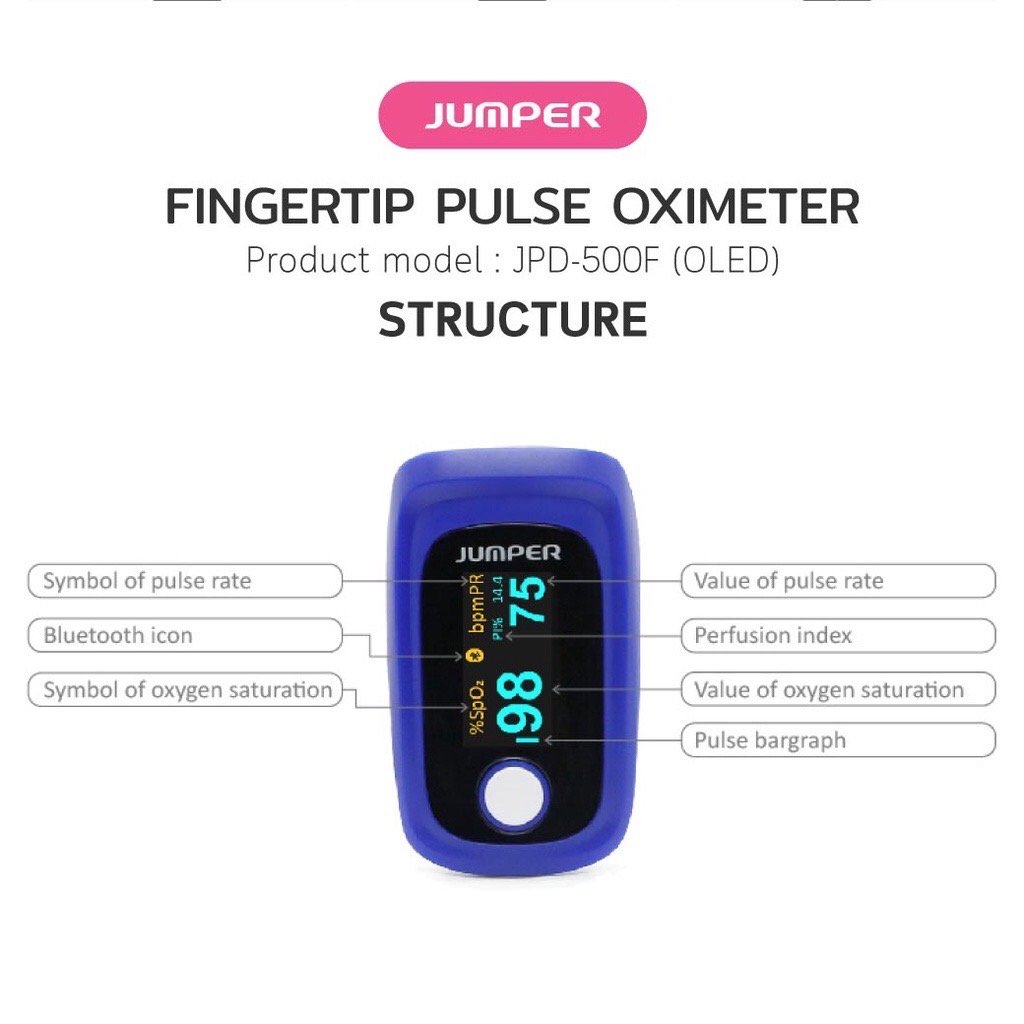 trængsler Parlament Til meditation Pulse Oximeter - JUMPER Model: JPD-500F - jetmedicalthailand