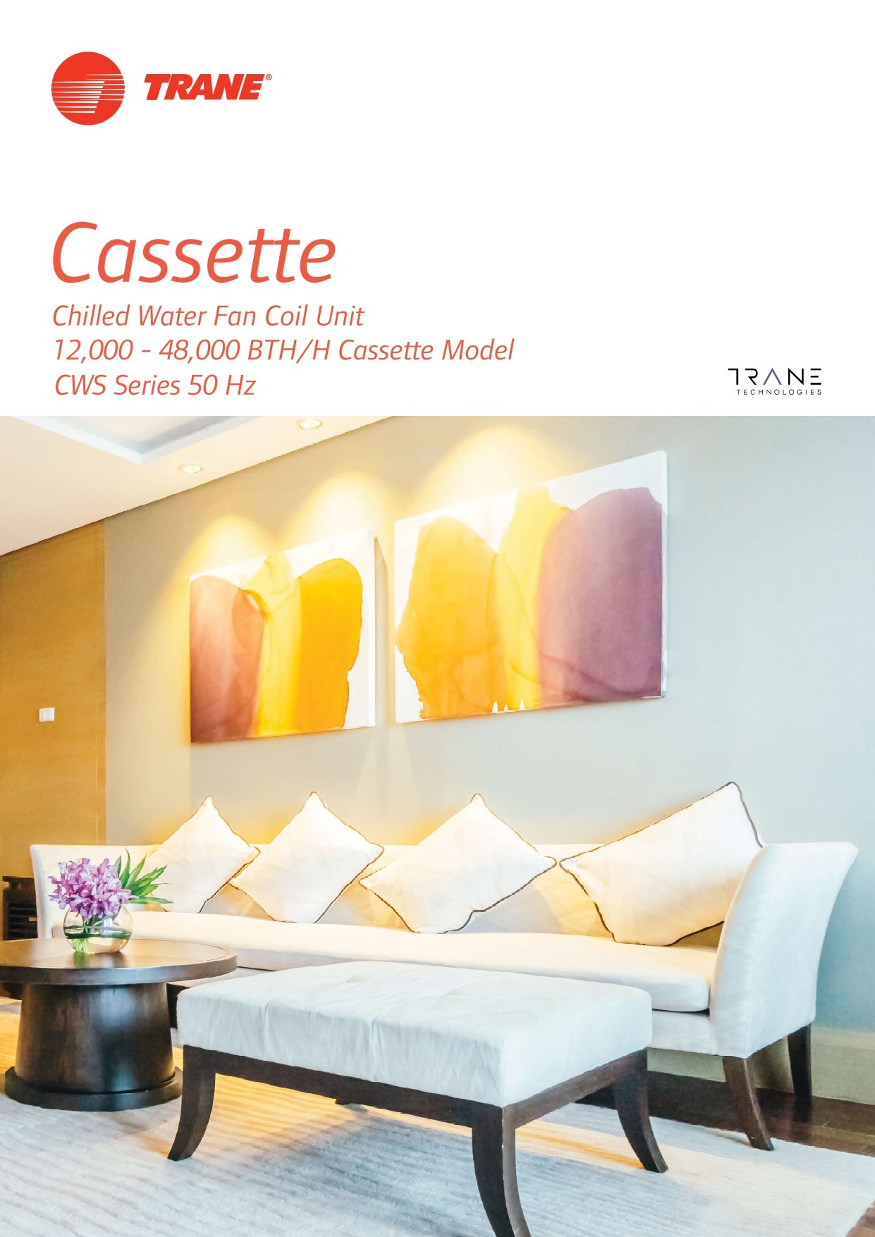 Catalog โบรชัวร์แอร์ TRANE คอยล์น้ำเย็น Chilled Water Fan Coil แบบ4ทิศ