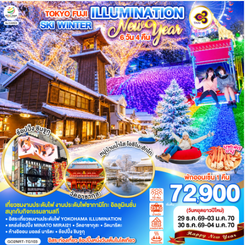 TOKYO FUJI ILLUMINATION SKI WINTER NEW YEAR 6D 4N  - TG