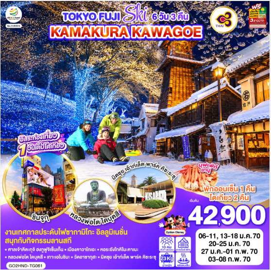 TOKYO FUJI SKI KAMAKURA KAWAGOE 6D 3N  - TG