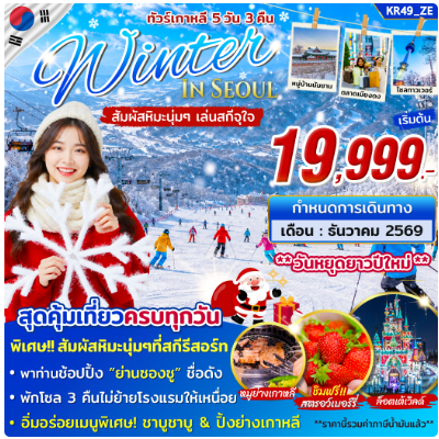 ทัวร์เกาหลี WINTER IN SEOUL 5 วัน 3 คืน  -ZE
