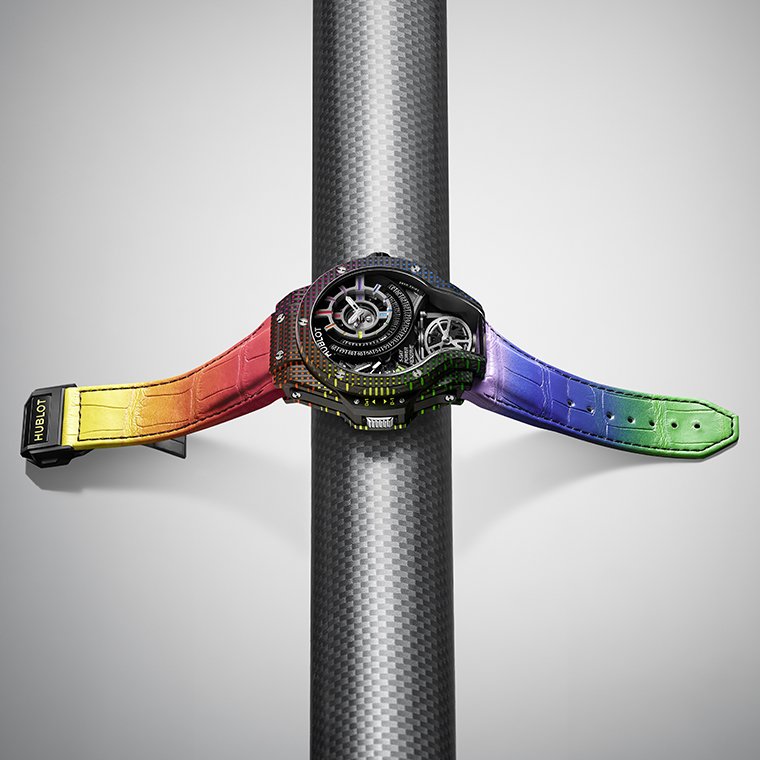 HUBLOT - MP-09 Tourbillon Bi-Axis 5-Day Power Reserve Rainbow 3D Carbon