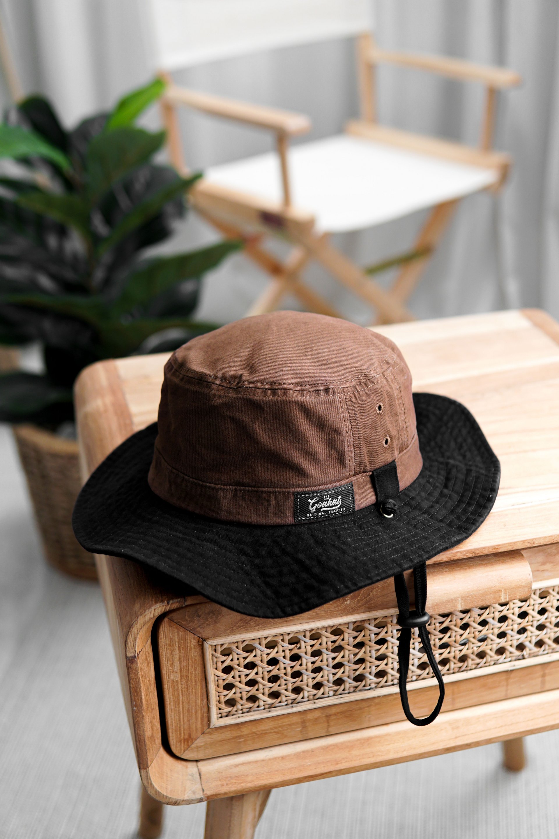 G001 2Tone Dark Brown (หมวกเดินป่า Hiking hat)
