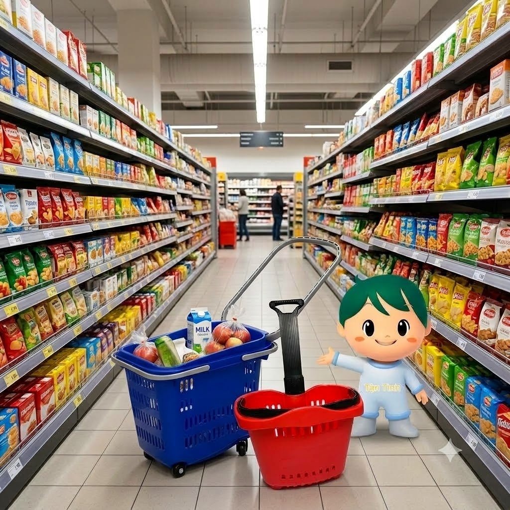 Giỏ kéo mua sắm 2 bánh hay 4 bánh? Loại phù hợp nhất với nhu cầu của bạn.